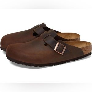 the oiled leather boston birkenstock clogs